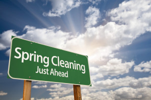 Spring Cleaning Road Sign