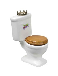 Toilet with a crown on the top
