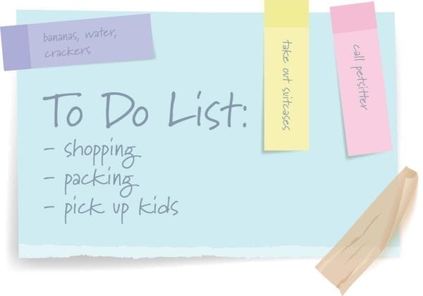 Preparing For Vacation To Do List