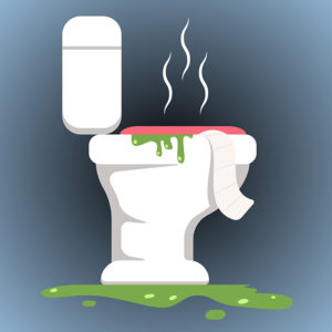 clogged toilet